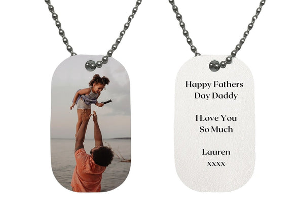For My Father Dog Tag Necklace - 4Keepsake LLC