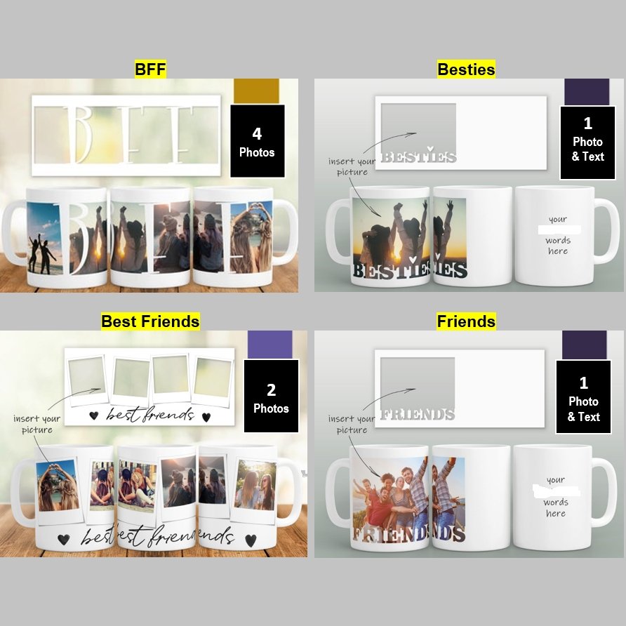 Friendship Photo Ceramic Mug - 4Keepsake LLC