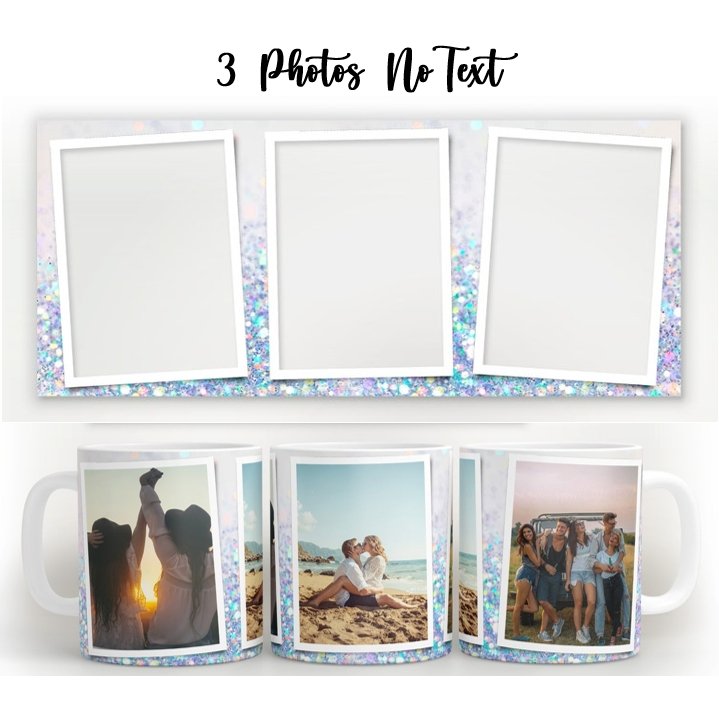 Glitter Photo Ceramic Mug with Optional Text - 4Keepsake LLC
