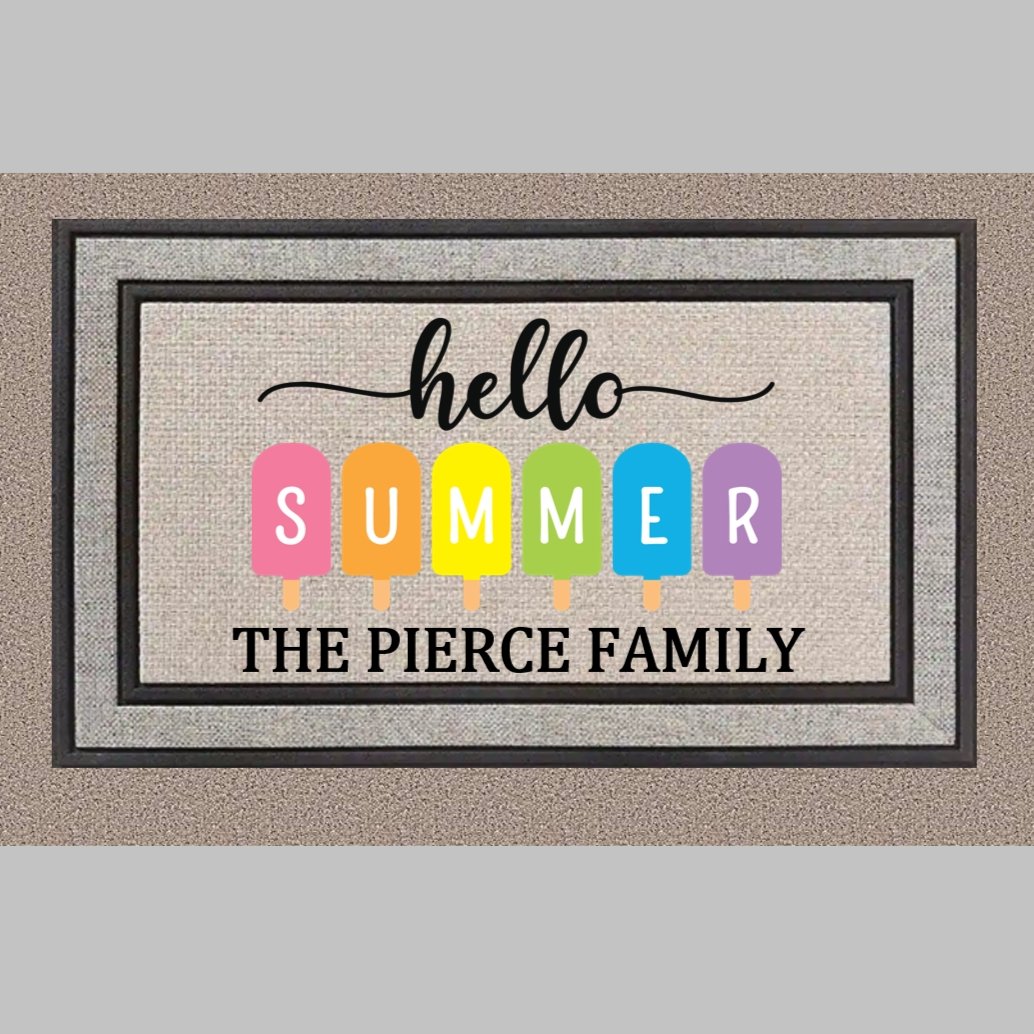 Hello Summer Personalized Doormat - 4Keepsake LLC