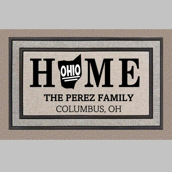Home State Personalized Doormat - 4Keepsake LLC
