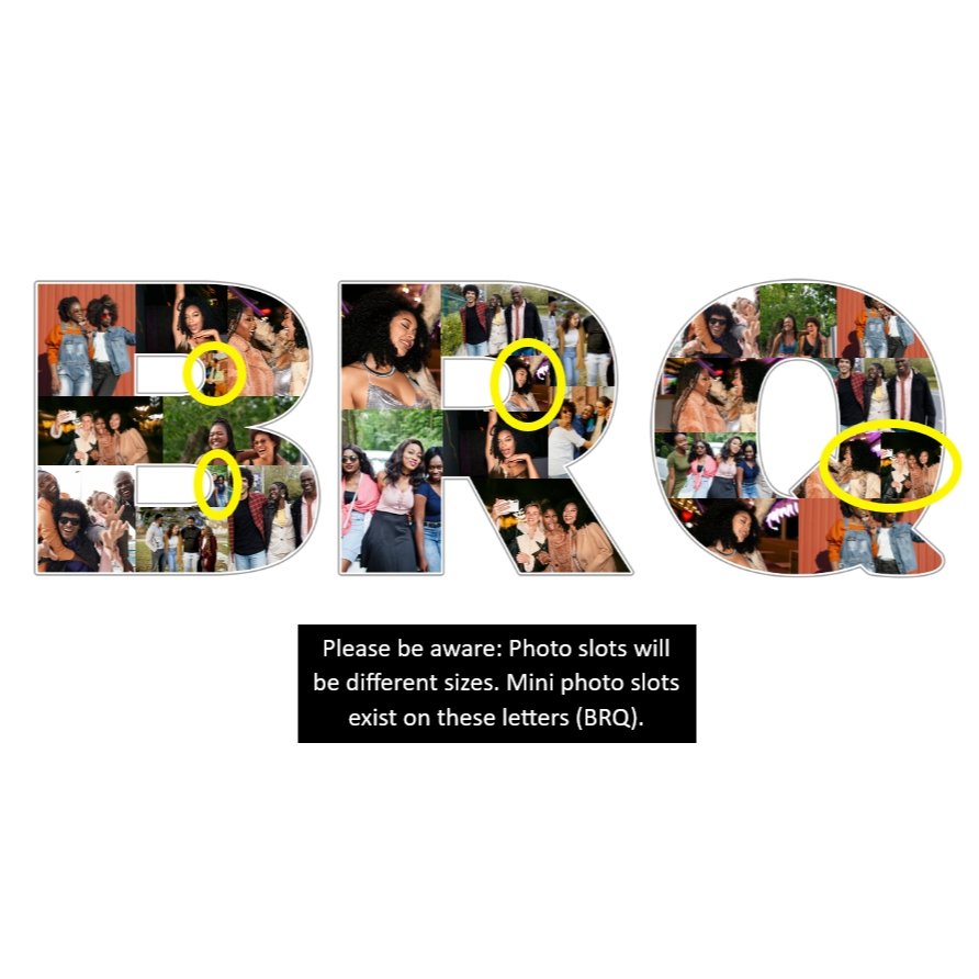 Letter Photo Collage Framed - 4Keepsake LLC