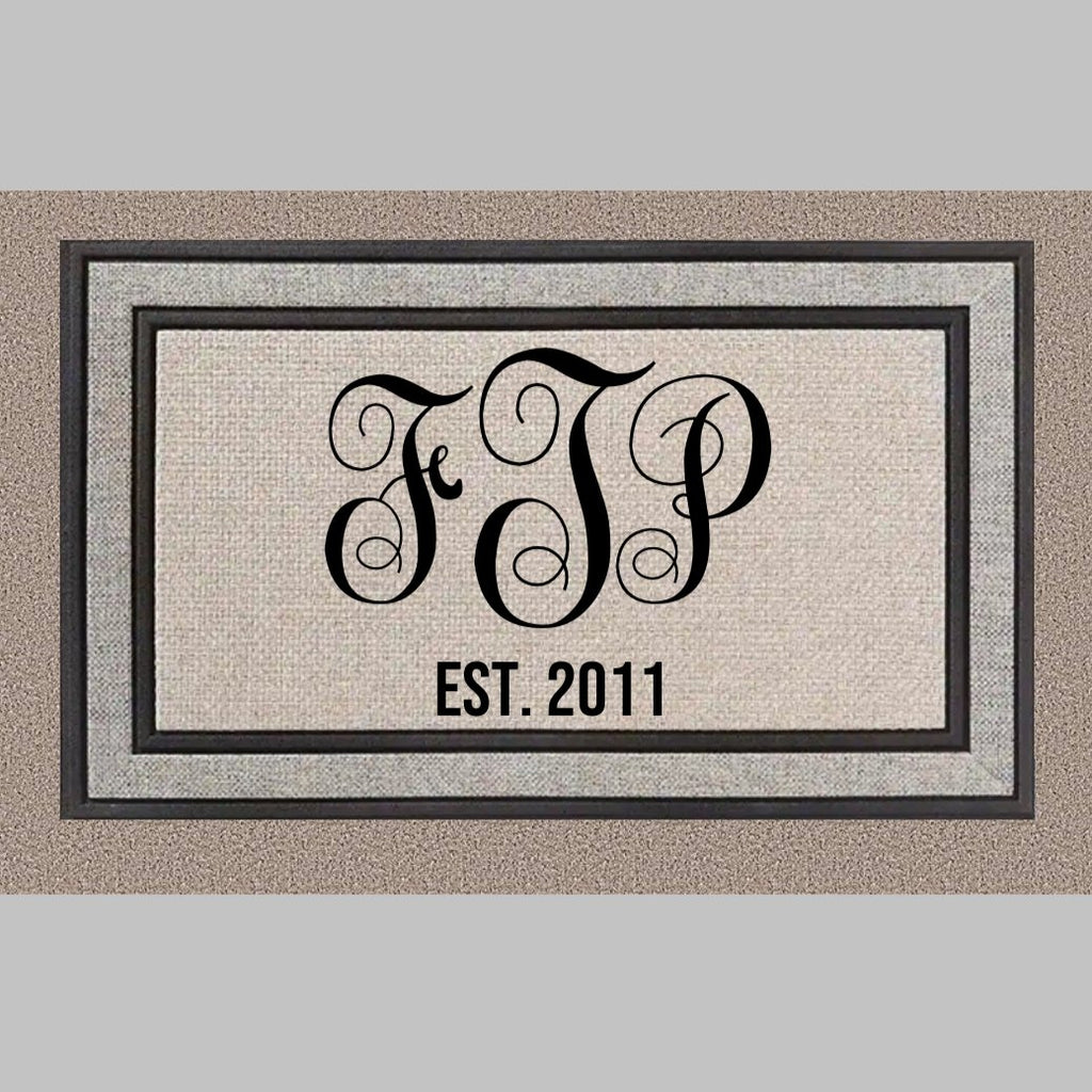 Married Couple's Monogram Personalized Doormat - 4Keepsake LLC