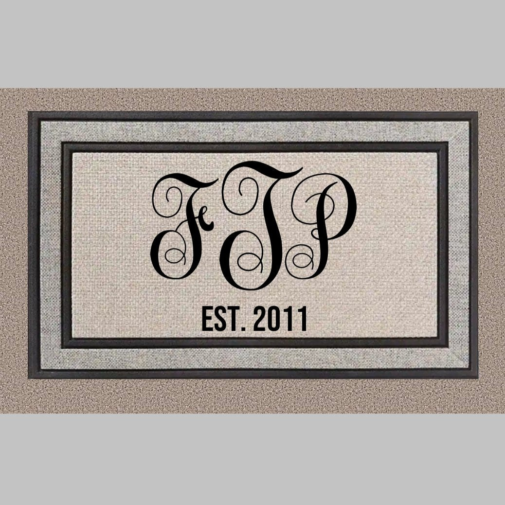 Married Couple's Monogram Personalized Doormat - 4Keepsake LLC