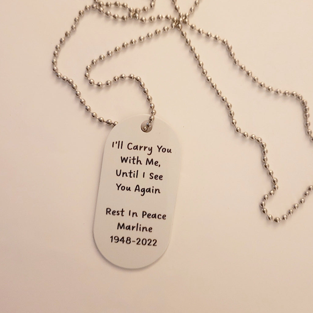 Memorial Dog Tag Necklace - 4Keepsake LLC