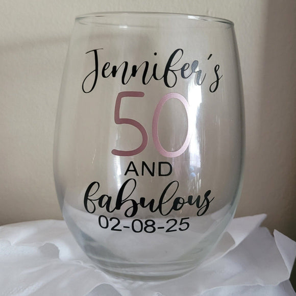 Milestone Birthday Glassware - 4Keepsake LLC