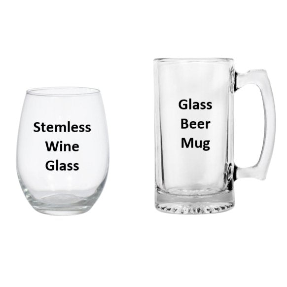 Milestone Birthday Glassware - 4Keepsake LLC