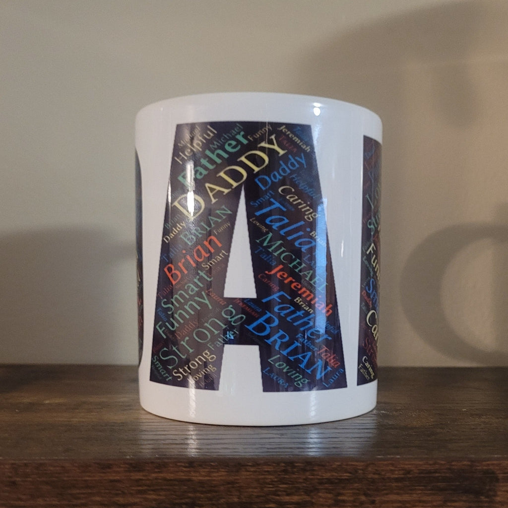 Mom or Dad WordArt Ceramic Mug - 4Keepsake LLC