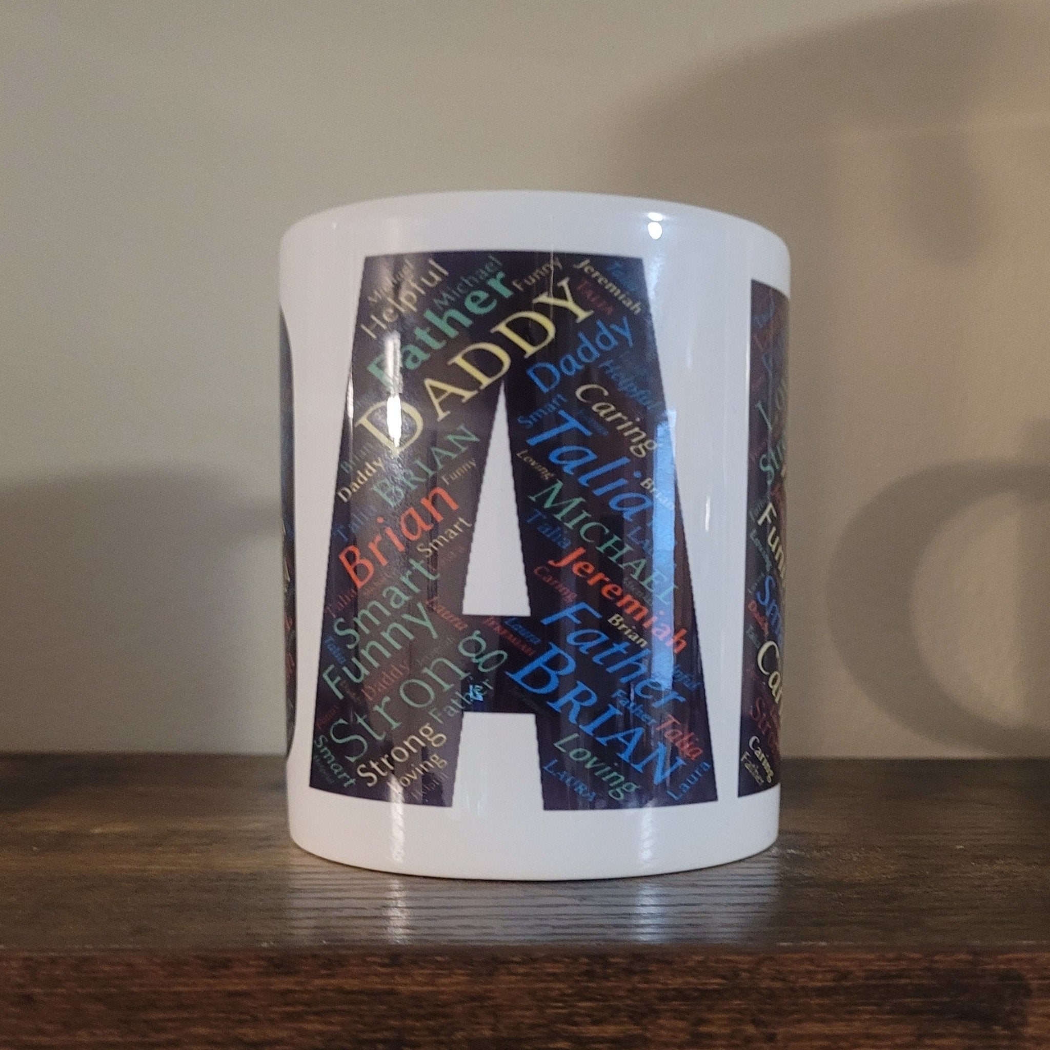 Mom or Dad WordArt Ceramic Mug - 4Keepsake LLC