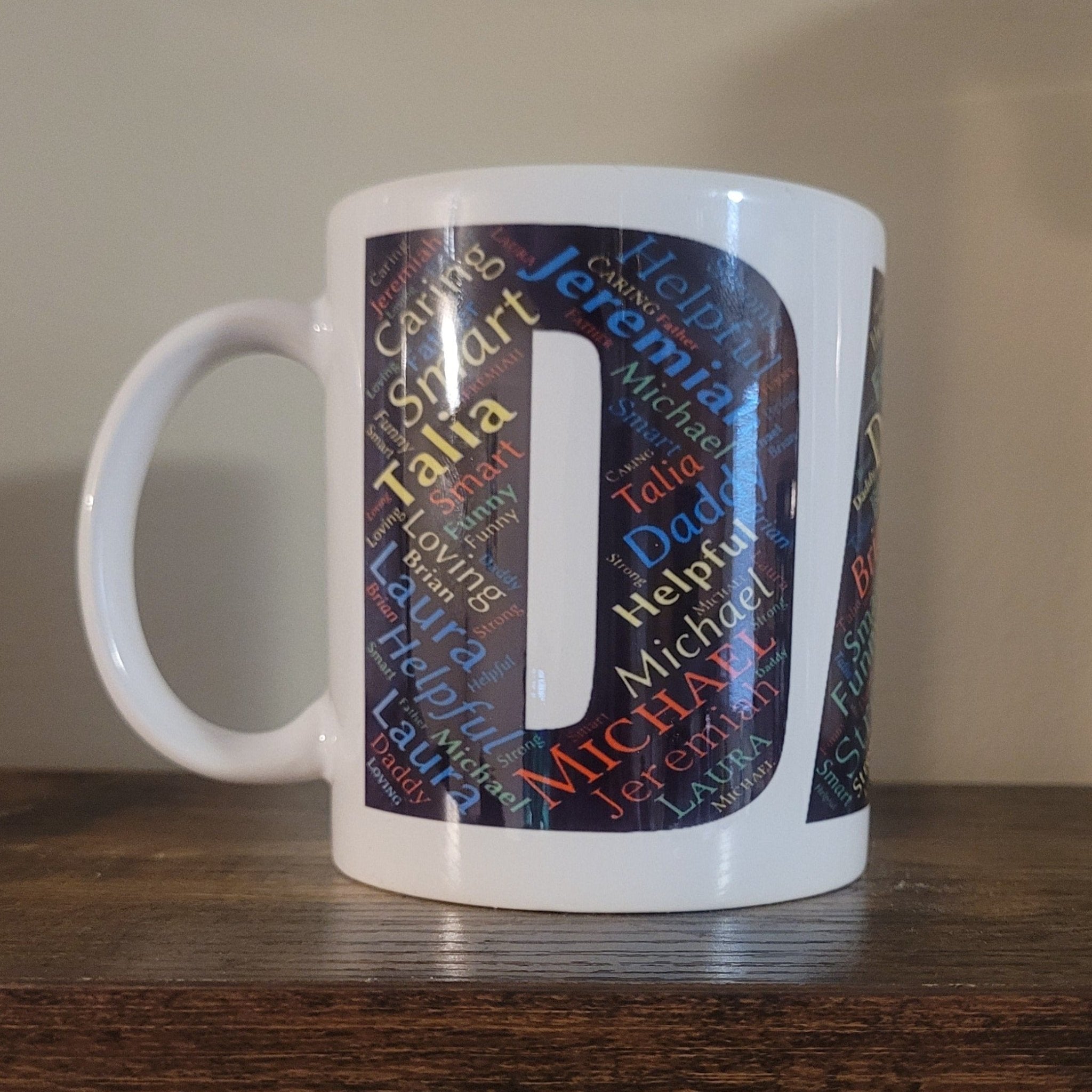Mom or Dad WordArt Ceramic Mug - 4Keepsake LLC