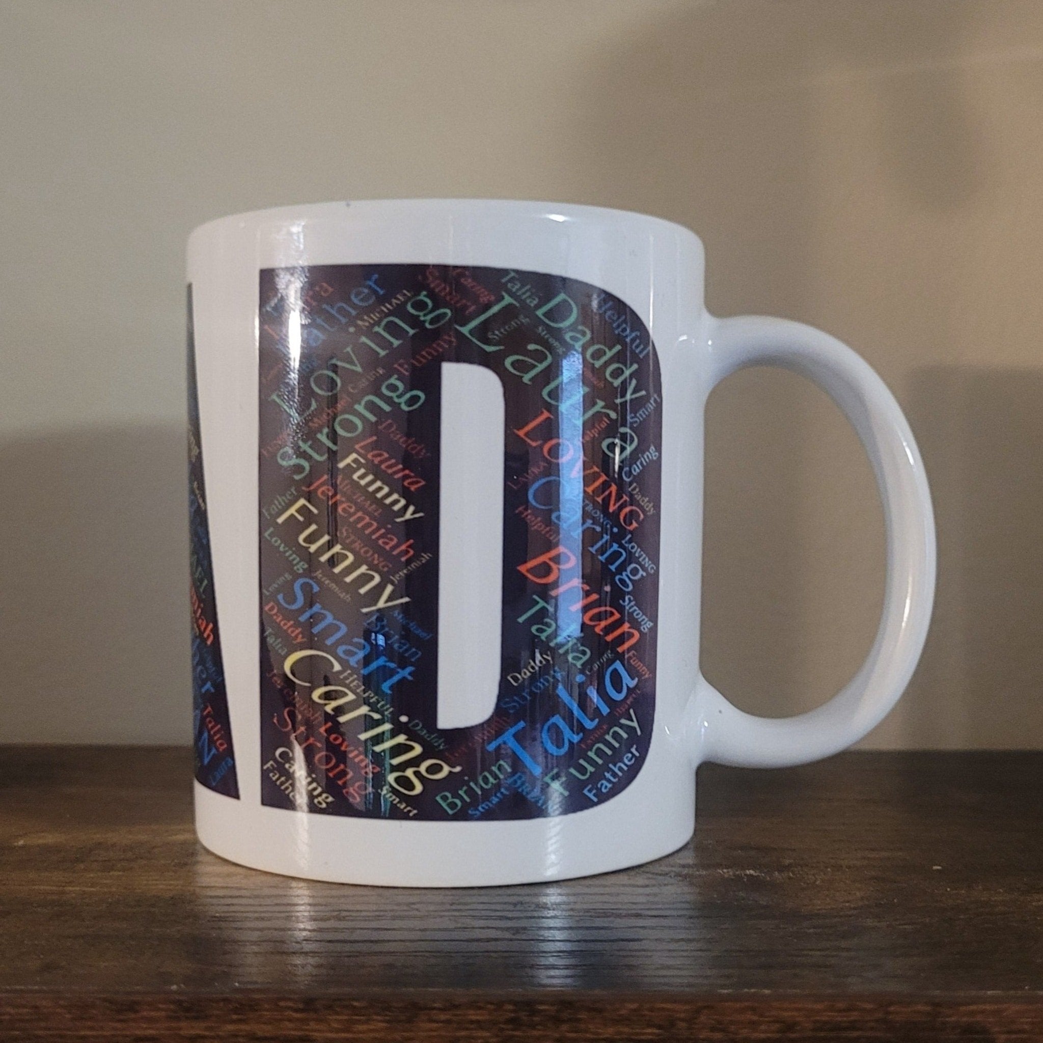 Mom or Dad WordArt Ceramic Mug - 4Keepsake LLC