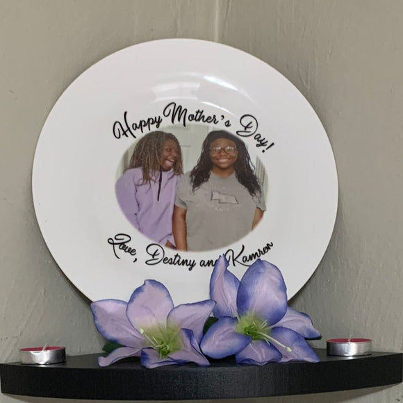 Mother's Day Personalized Plate with Photo - 4Keepsake LLC