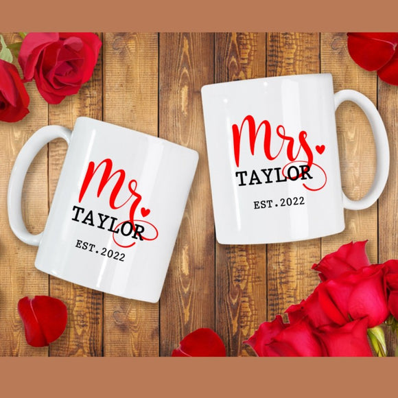 Mr or Mrs Personalized Ceramic Mug - 4Keepsake LLC