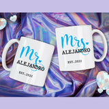 Mr or Mrs Personalized Ceramic Mug - 4Keepsake LLC