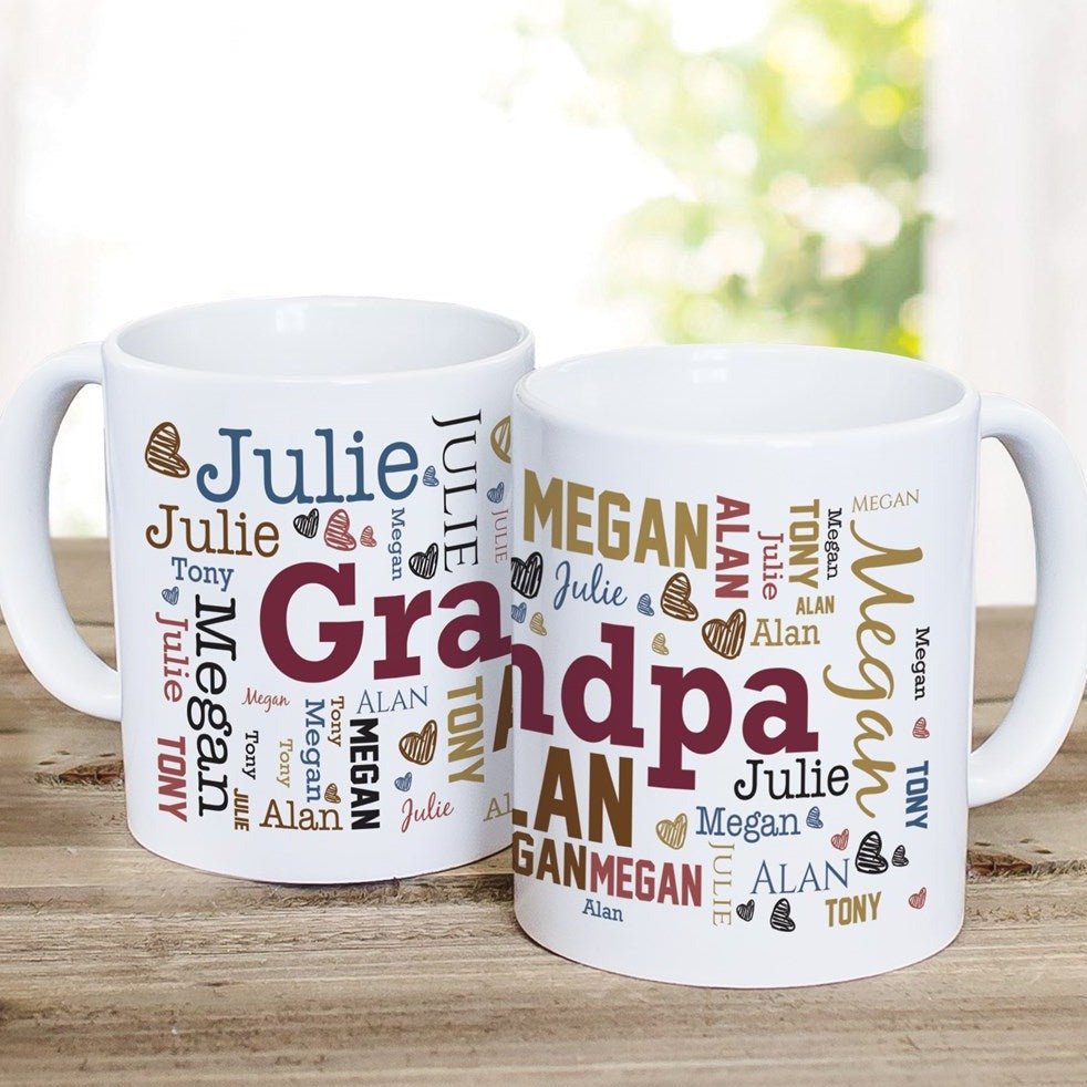 Name or Title Allover WordArt Ceramic Mug - 4Keepsake LLC