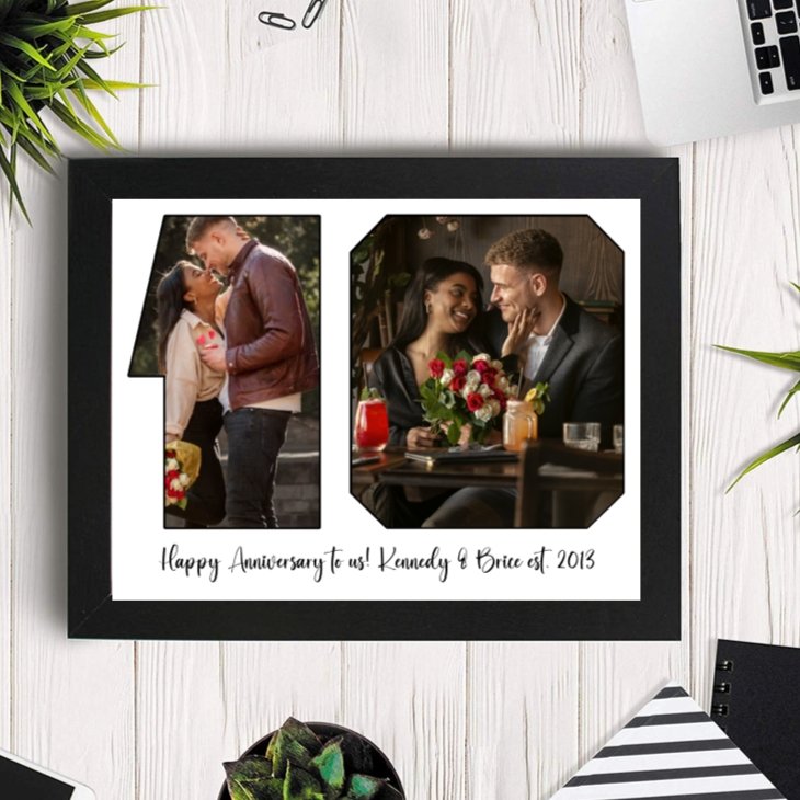 Number Photo Collage Framed - 4Keepsake LLC