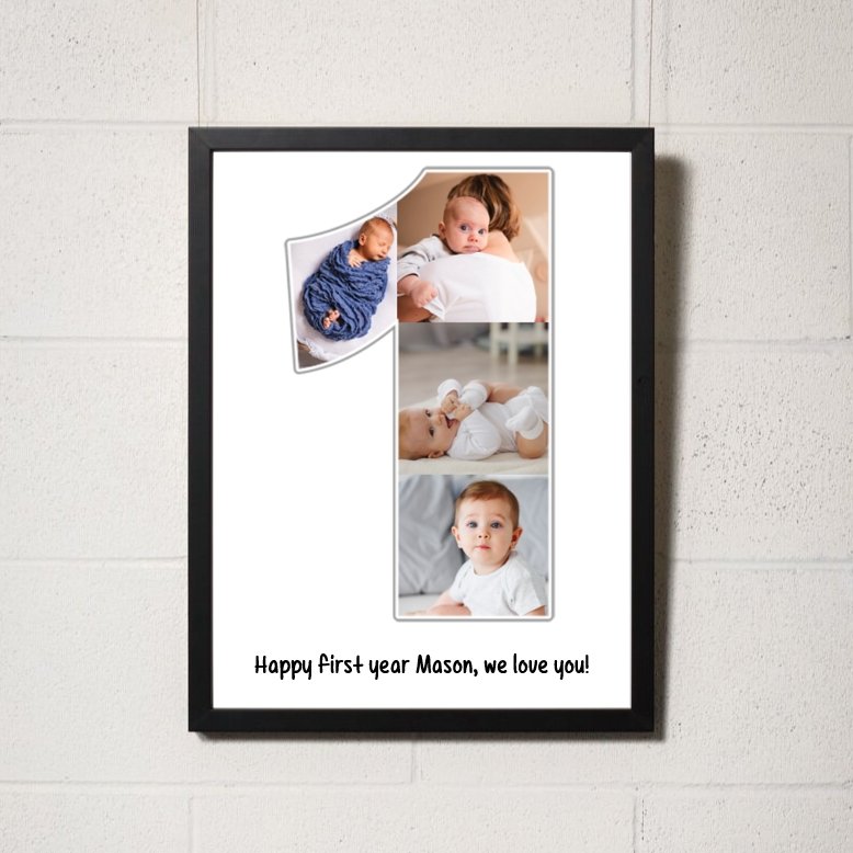 Number Photo Collage Framed - 4Keepsake LLC