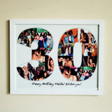 Number Photo Collage Framed - 4Keepsake LLC