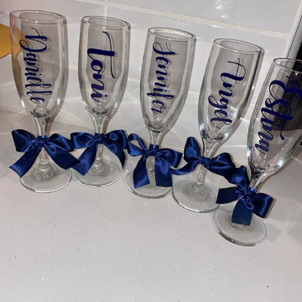 Personalized Champagne Glass - 4Keepsake LLC