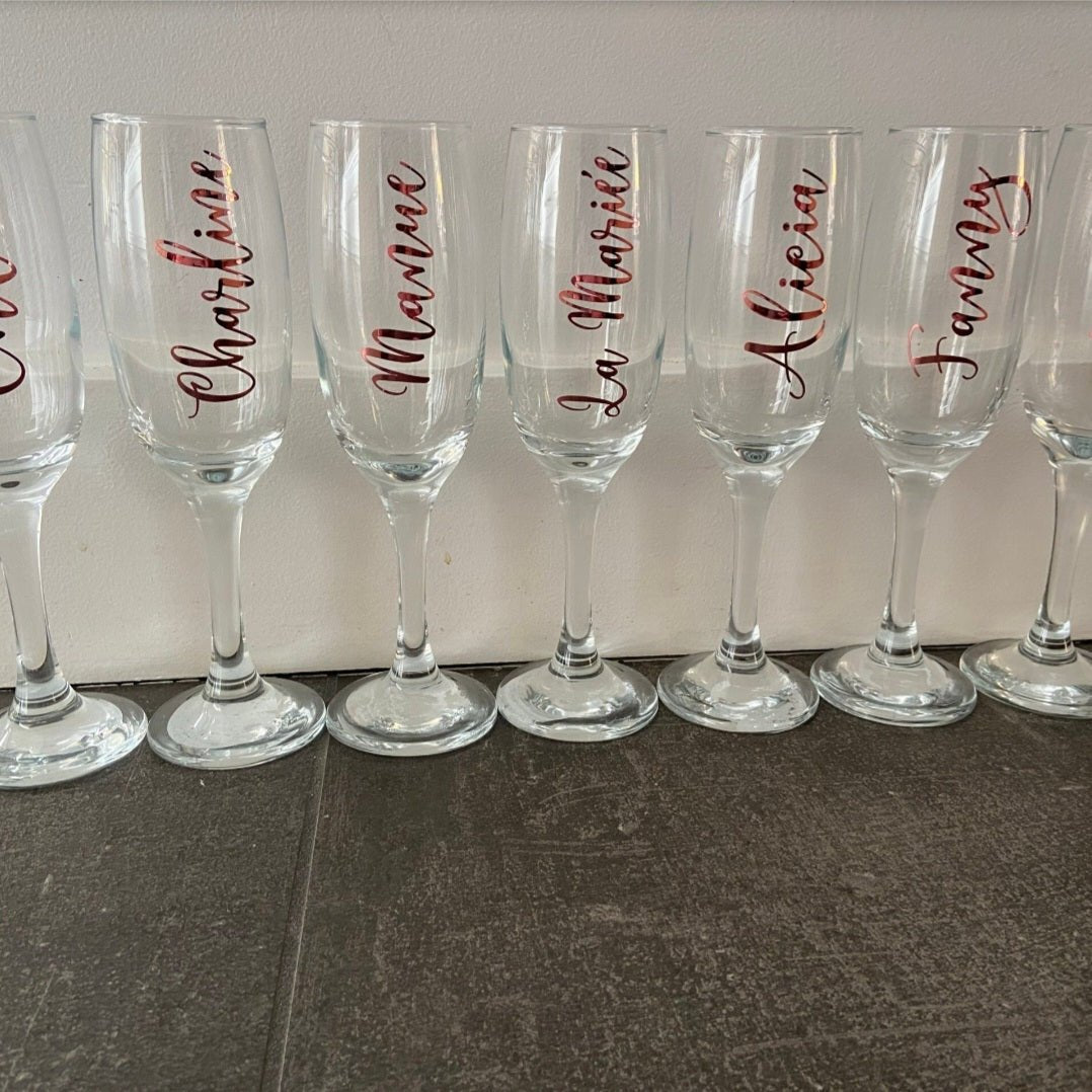 Personalized Champagne Glass - 4Keepsake LLC