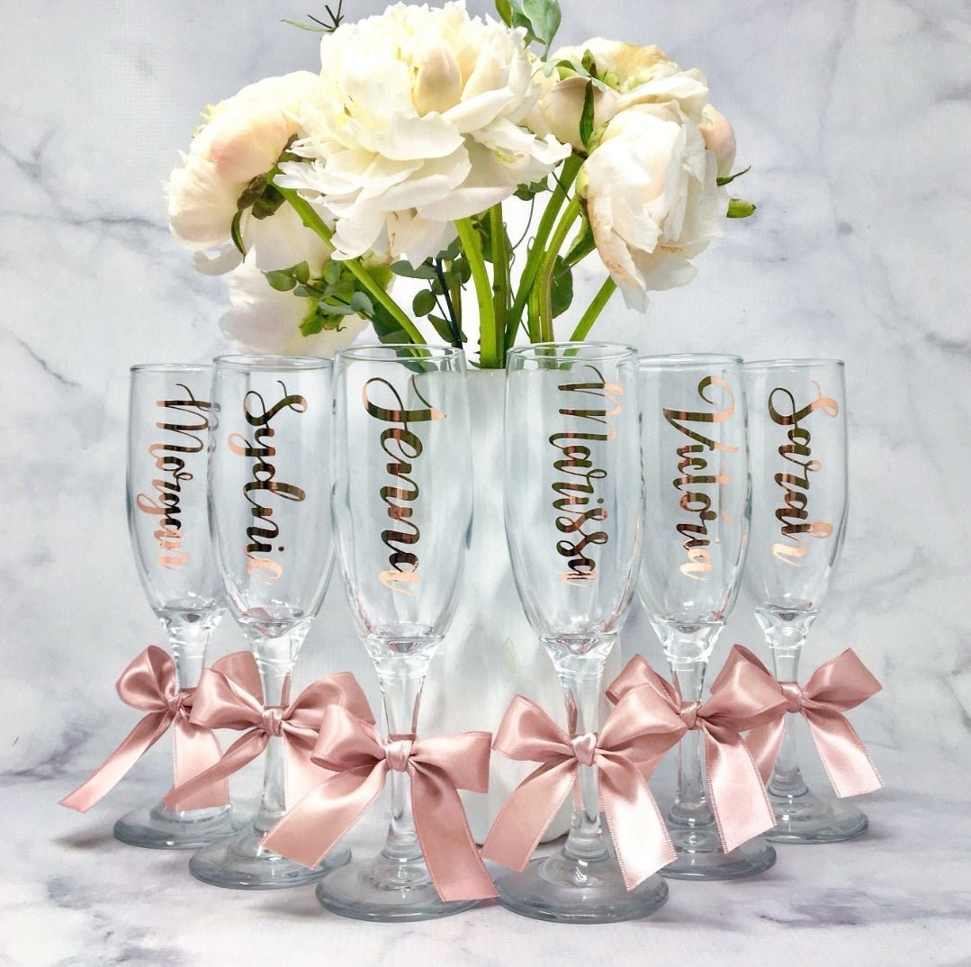 Personalized Champagne Glass - 4Keepsake LLC