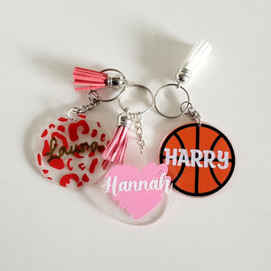 Personalized Circle Acrylic Keychain - 4Keepsake LLC