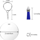 Personalized Circle Acrylic Keychain - 4Keepsake LLC