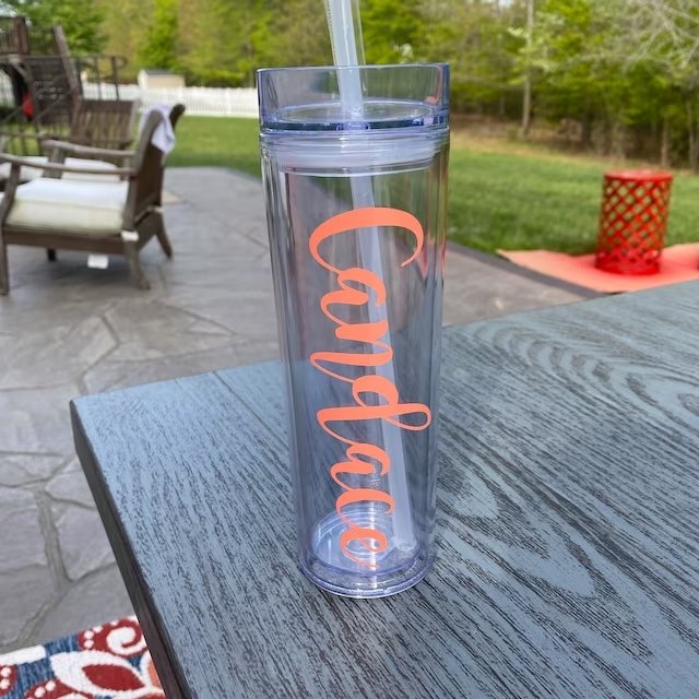 Personalized Clear Tumbler - 4Keepsake LLC