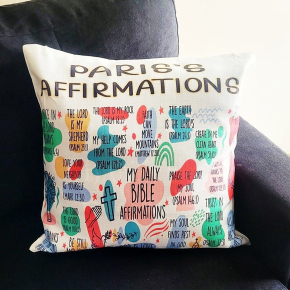 Personalized Daily Affirmations Pillow Cover - 4Keepsake LLC