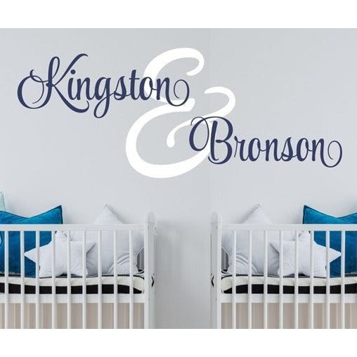 Personalized Double Name Wall Decal - 4Keepsake LLC