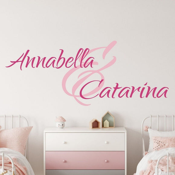 Personalized Double Name Wall Decal - 4Keepsake LLC