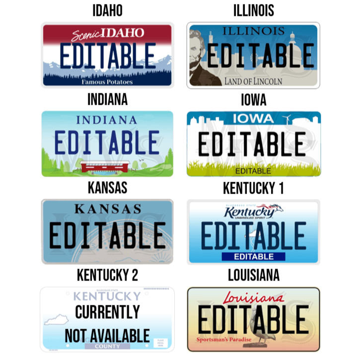 Personalized Generic State License Plate - 4Keepsake LLC