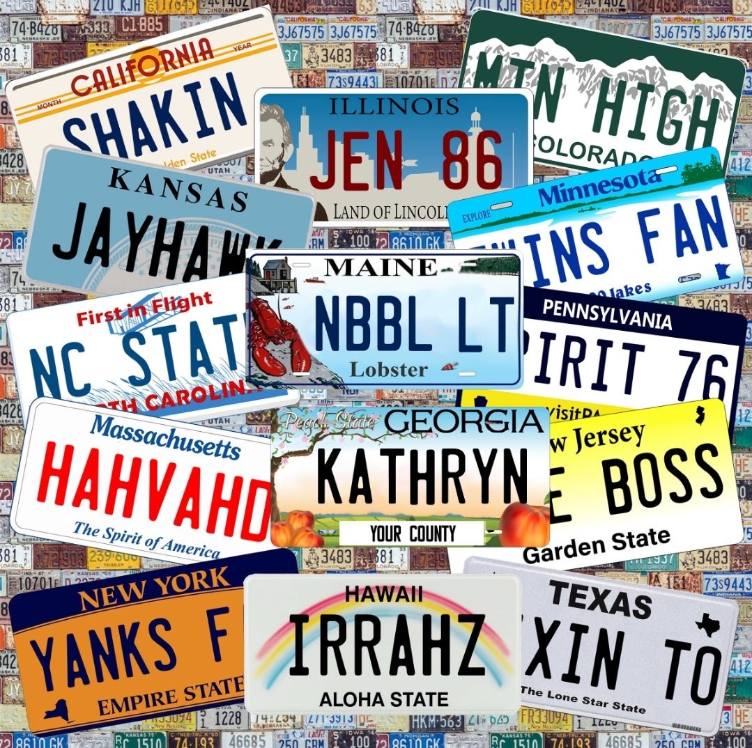 Personalized Generic State License Plate - 4Keepsake LLC