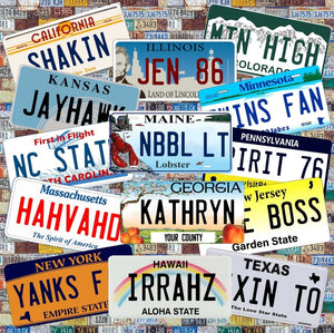 Personalized Generic State License Plate - 4Keepsake LLC