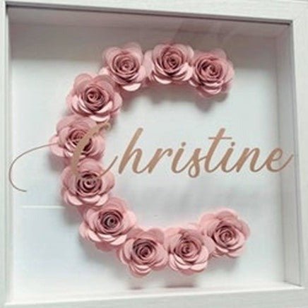 Personalized Initial and Name Shadow Box - 4Keepsake LLC