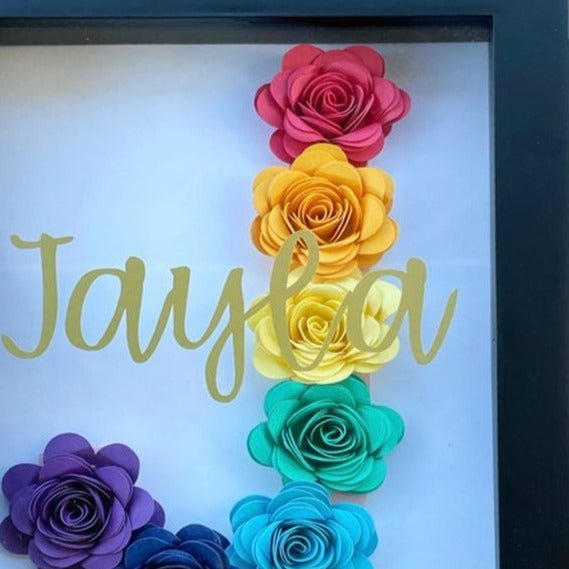 Personalized Initial and Name Shadow Box - 4Keepsake LLC
