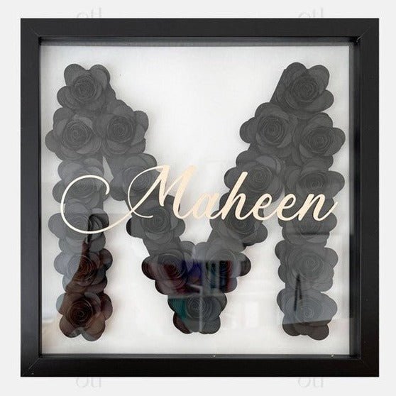 Personalized Initial and Name Shadow Box - 4Keepsake LLC