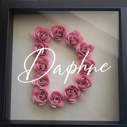 Personalized Initial and Name Shadow Box - 4Keepsake LLC
