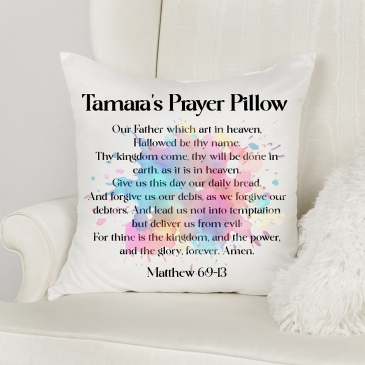 Personalized Prayer Throw Pillow Cover - 4Keepsake LLC