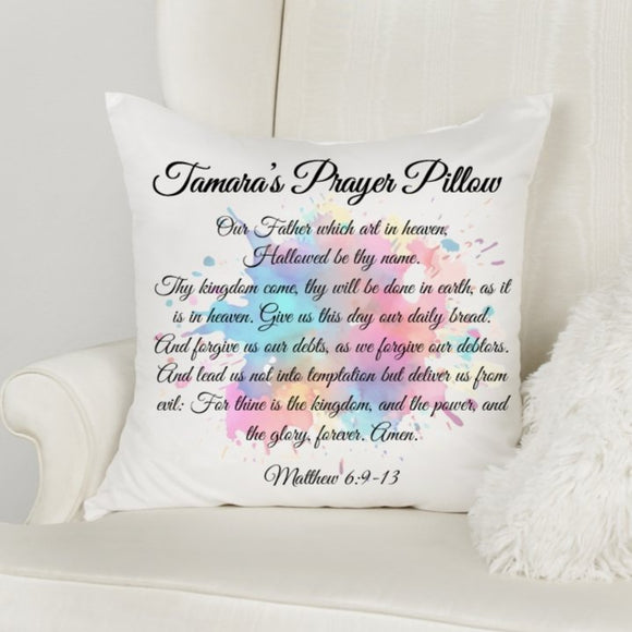 Personalized Prayer Throw Pillow Cover - 4Keepsake LLC